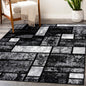 Luxe Weavers Geometric Squares Gray 6X9 Modern Abstract Area Rug