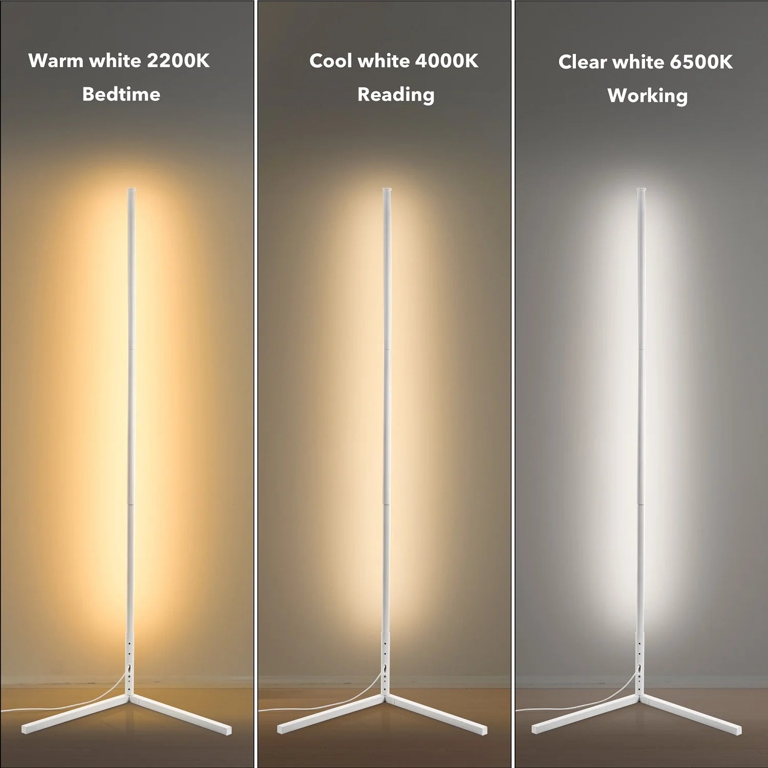 RGBCW Corner Floor Lamp - White