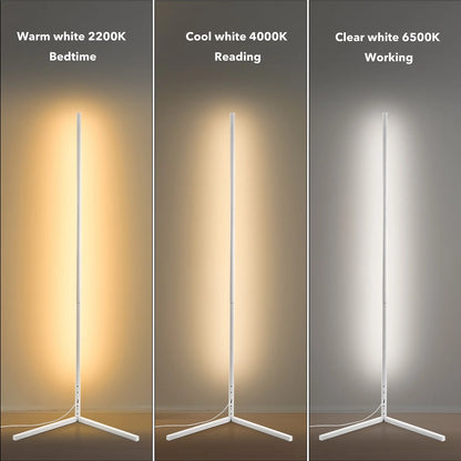 RGBCW Corner Floor Lamp - White