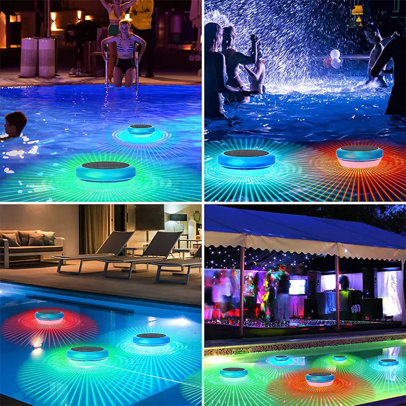 Solar LED RGB Light Outdoor Garden Pond Swimming Pool Floating Waterproof Lamps